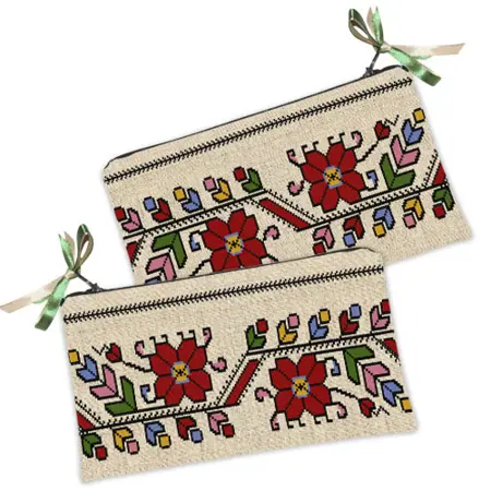 Dámská kosmetická taštička Květinový ornament